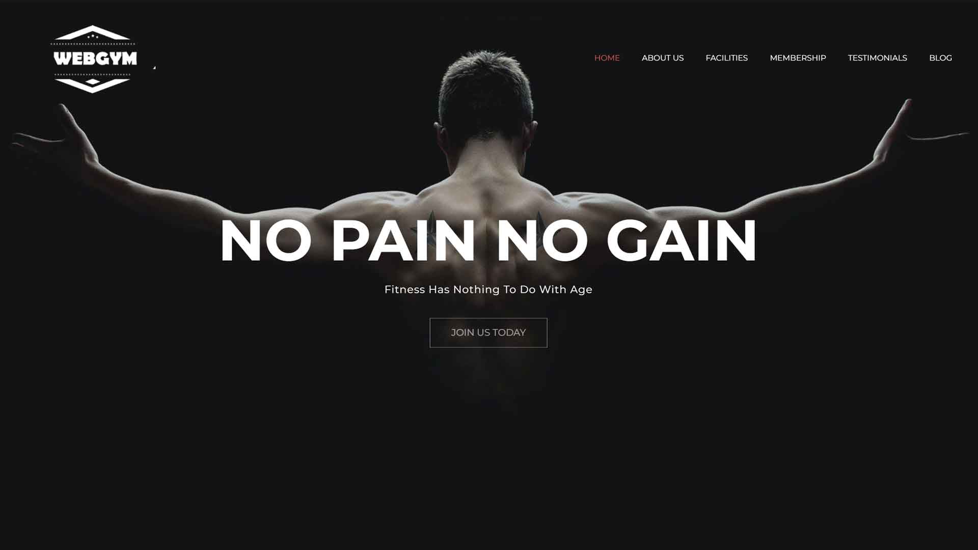 Sports and Fitness Website Design Image